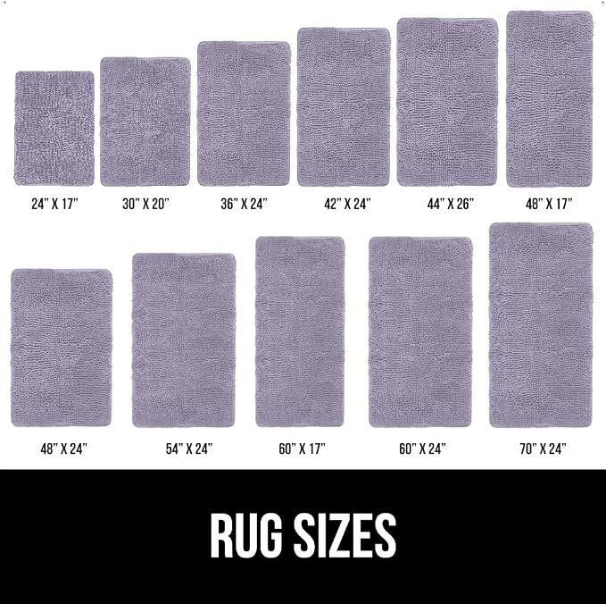 GORILLA GRIP Bath Rug Mat 30x20, Soft Absorbent Chenille, Quick Dry Microfiber - Image 6