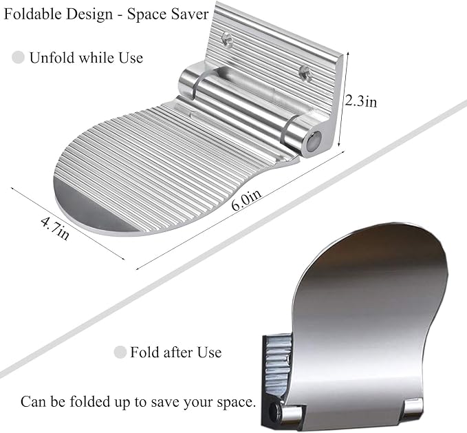 Shower Foot Rest, Shaving & Washing Foot Rest, Heavy Duty Aluminum Alloy - Image 2