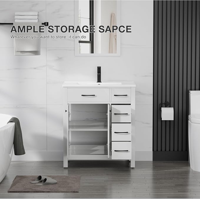 LUCKWIND 30" Modern Bathroom Vanity - Image 3