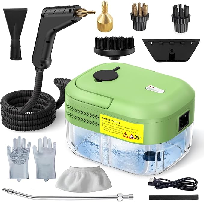 3BAR Steam Cleaner, 2200W Handheld Steam Cleaner whit 8 Accessories by Hombasing