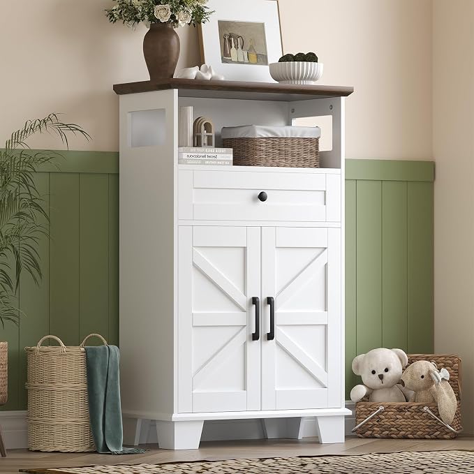 Farmhouse Bathroom Storage Cabinet by FocusonKitchenBathroom
