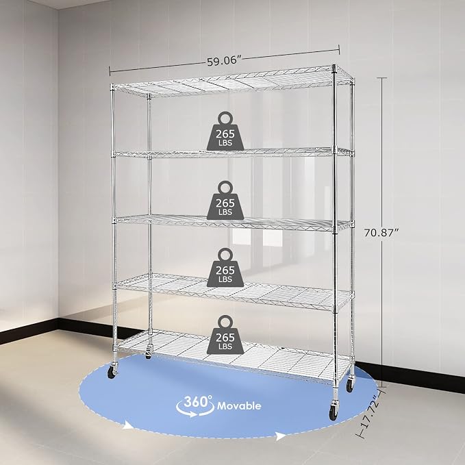 BNSPLY Commercial Wire Shelving Unit - Image 6