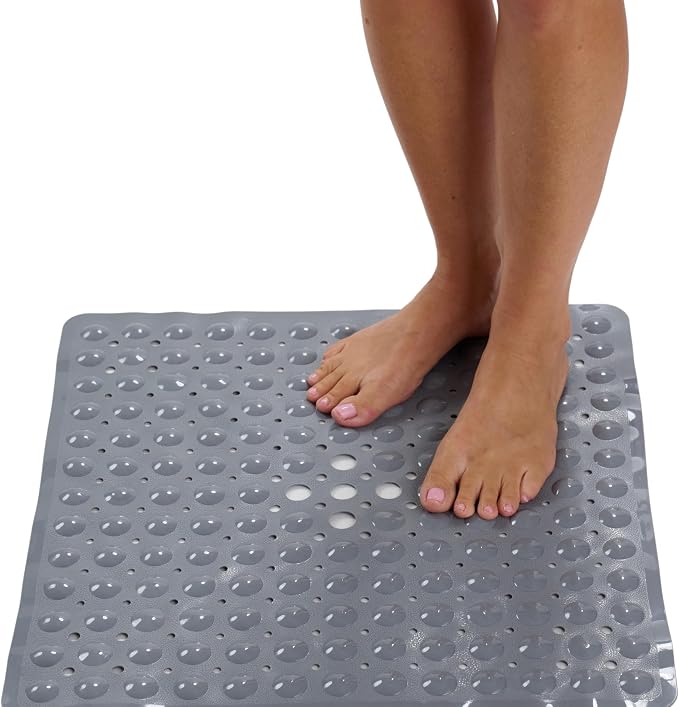 ENKOSI 21 x 21 inch Square Non-Slip Shower Mat – Anti-Slip Shower Mats by ENKOSI