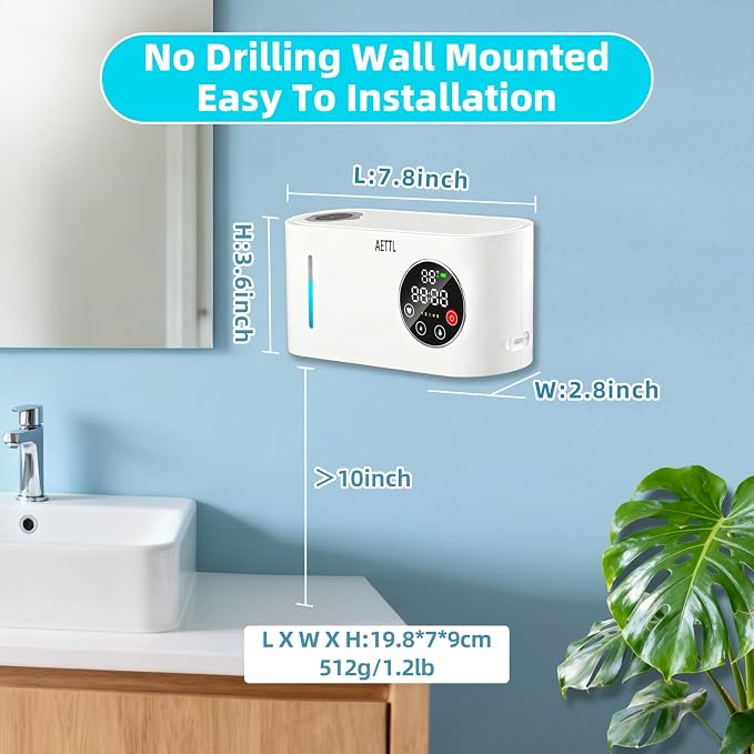 Touchless Automatic Foaming Hand Soap Dispenser Wall Mount, Kitchen Bathroom - Image 5