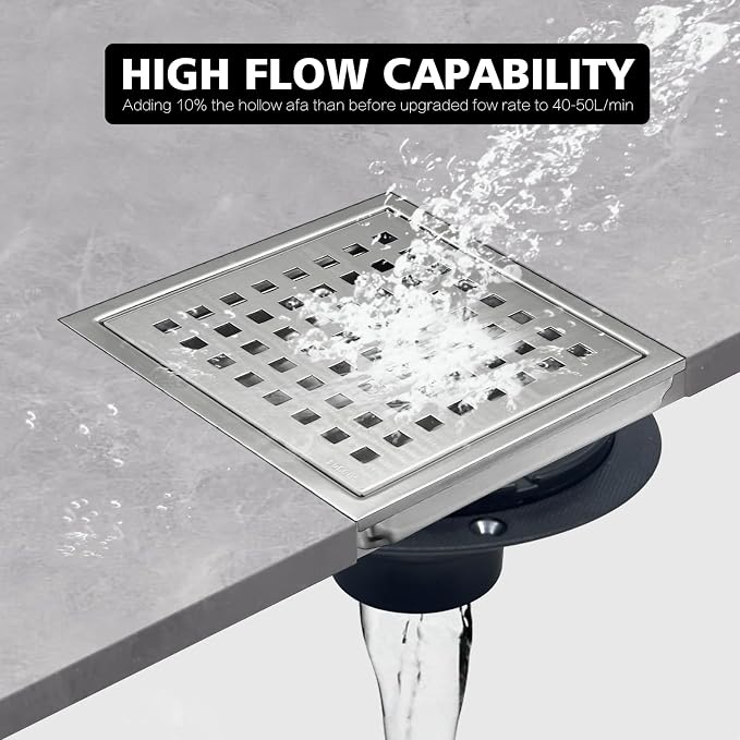 4 Inch Square Shower Drain - Image 5