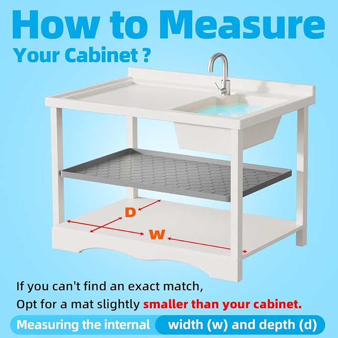 Silicone Under Sink Mat 28" x 19", kitchen Essentials and Gadgets, Shelf liner - Image 6