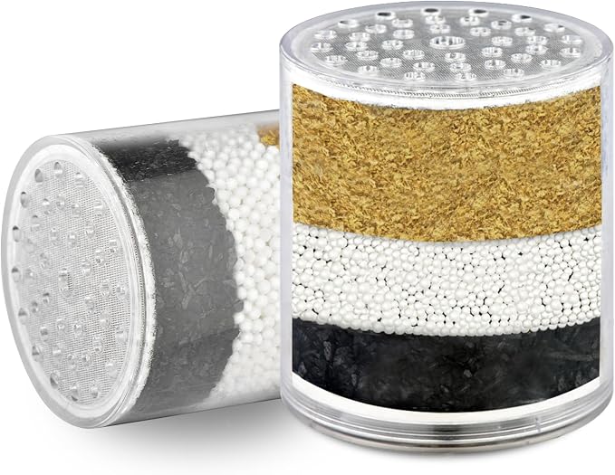 BRIGHT SHOWERS 2 Pack Replacement Shower Filter Cartridge by BRIGHTSHOWERS