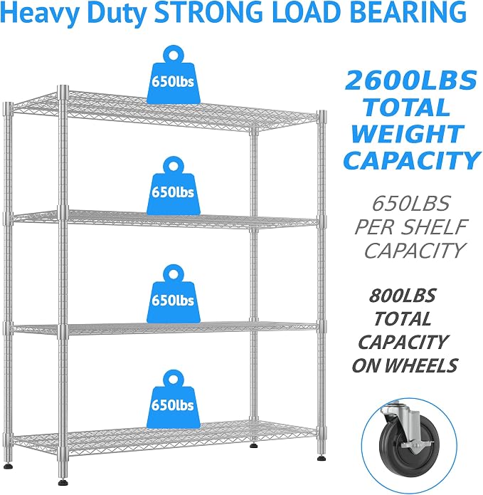 Homdox Heavy Duty Metal Shelves - Image 4