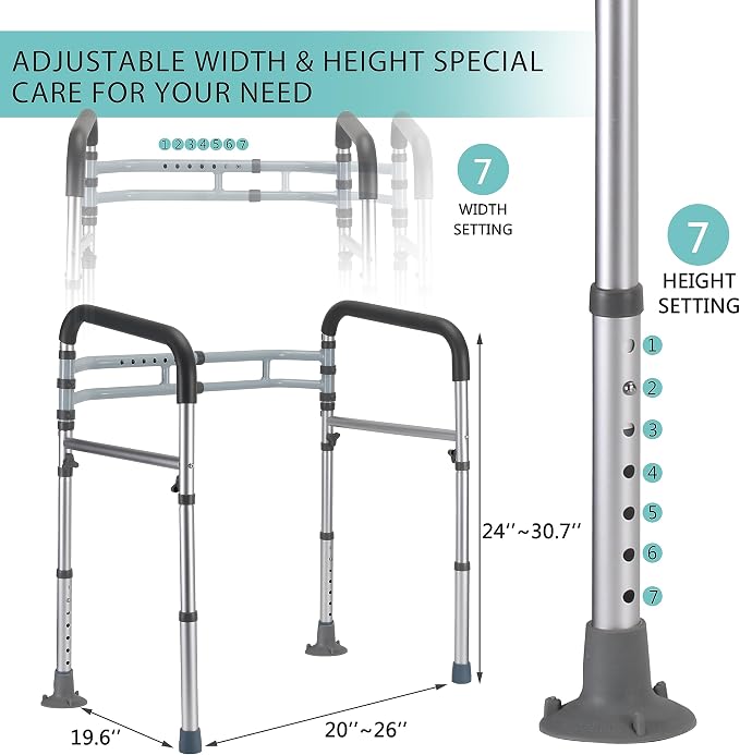 Toilet Safety Rails, Adjustable Toilet Frame - Image 2