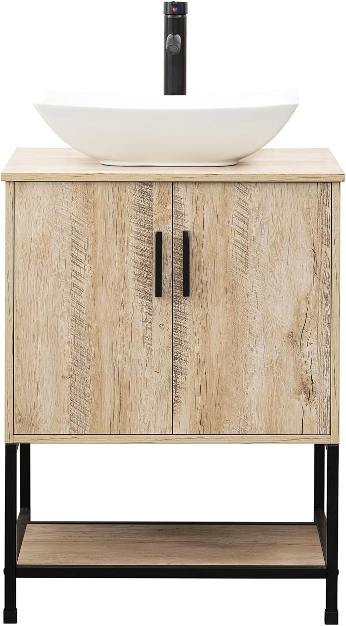 UEV Rustic Oak 24" Bathroom Vanity - Image 9