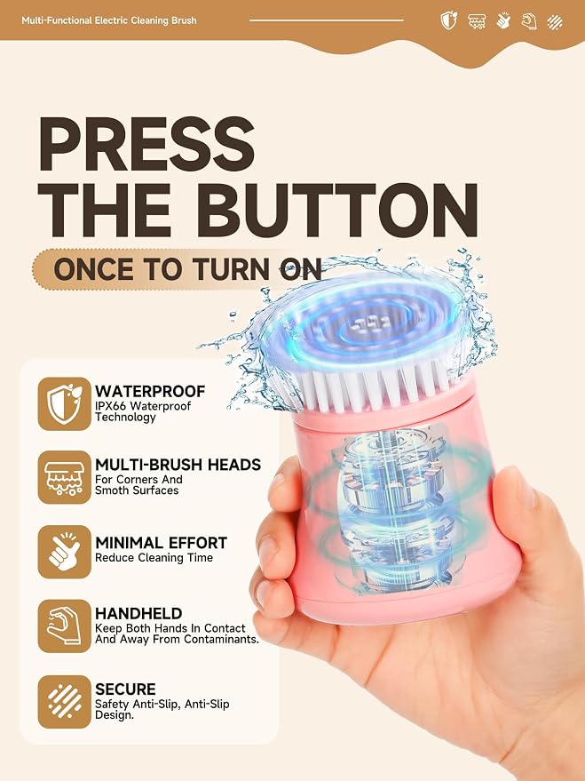 Electric Spin Scrubber, Cordless Cleaning Brushes, Gift - Image 2