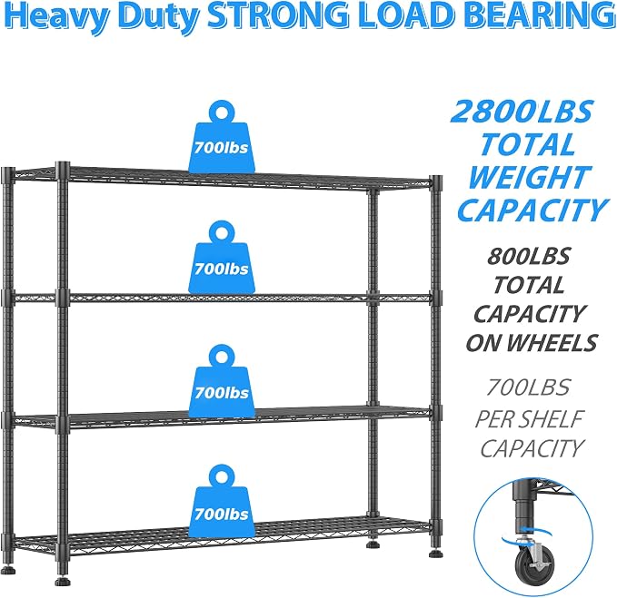 Homdox Heavy Duty Metal Shelves - Image 4