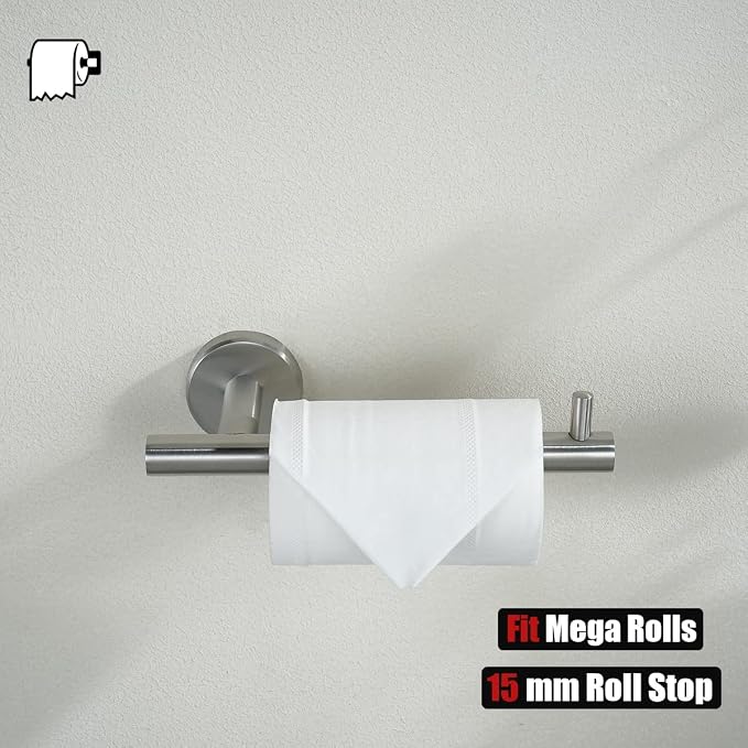 JQK Bath Hardware Towel Bar Accessory Set, 5-Piece Bathroom Accessories - Image 8