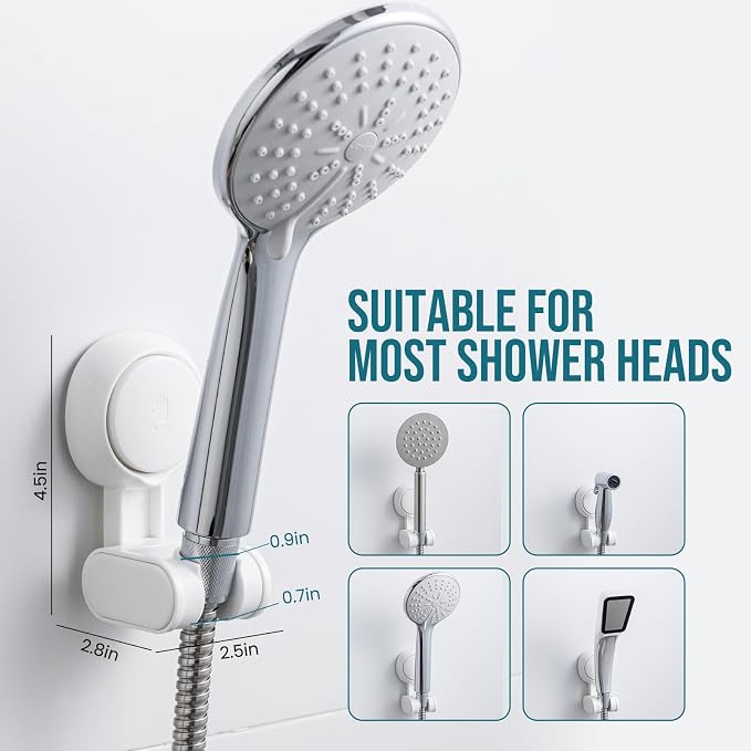 TAILI Shower Head Holder Suction Cup, handheld Shower Head Bracket, Height - Image 9