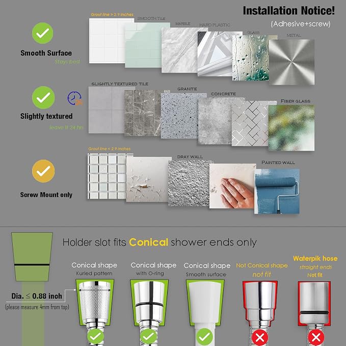 Handle held Shower Head Holder - Image 7