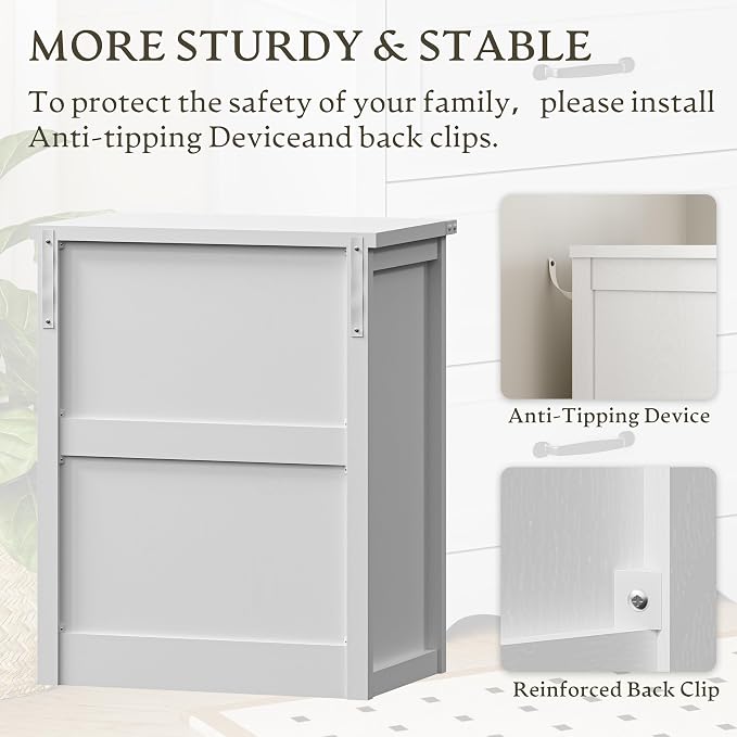 3-Drawer Dresser for Bedroom, Small Wooden Chest of Drawers - Image 6