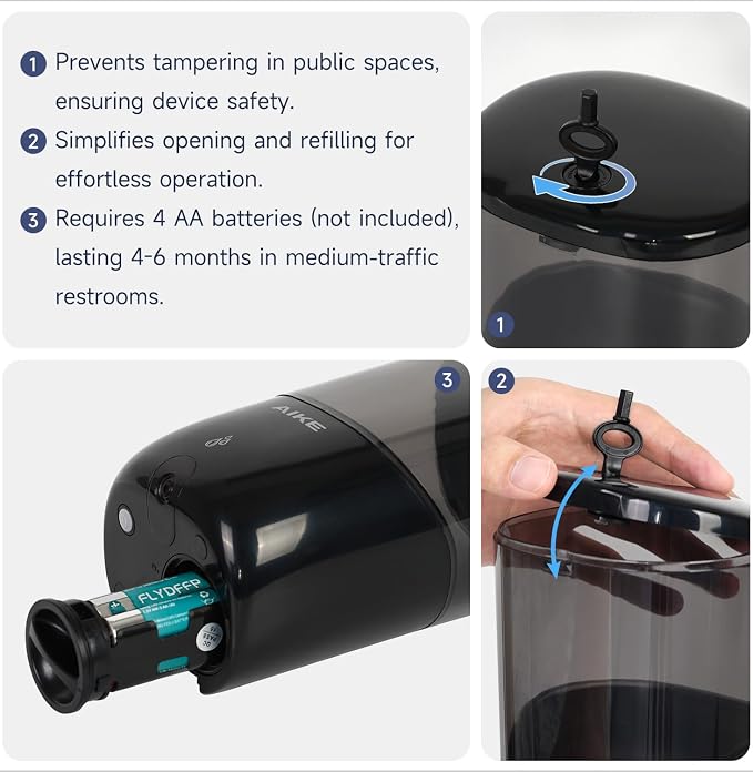AIKE Wall Mount Automatic Soap Dispenser - Image 4
