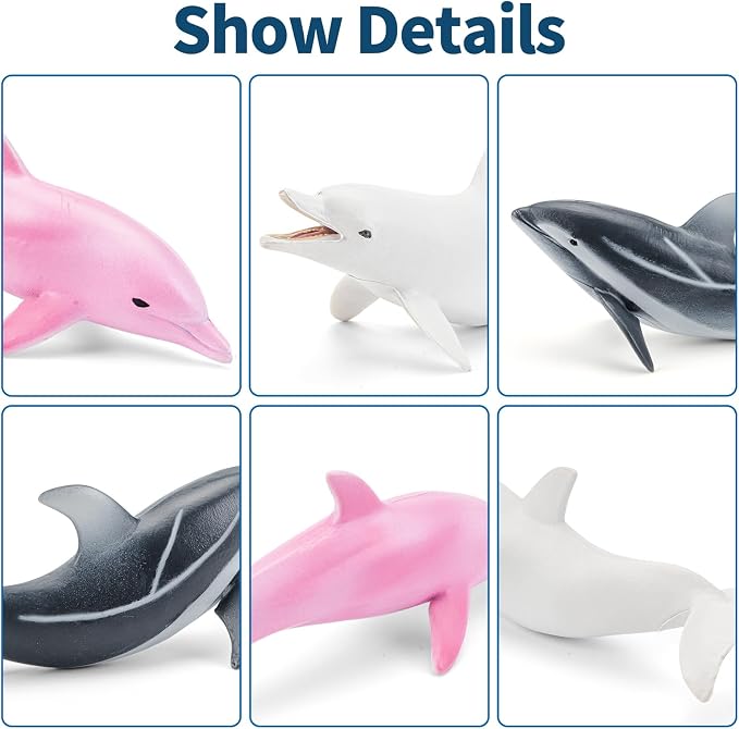 6PCS 5" Realistic Dolphin Figurines Toy - Image 5