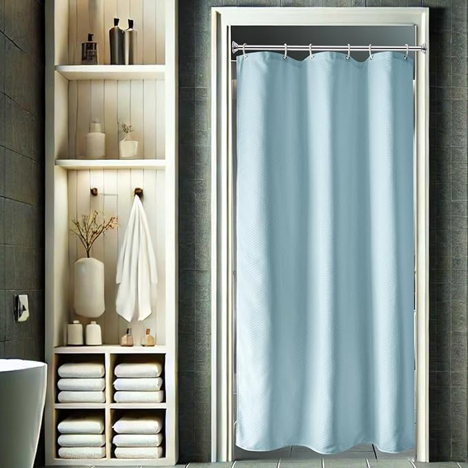 AooHome 36x72 Inch Stall Size Shower Curtain, Soft Fabric Waffle Weave Bathroom by AooHome