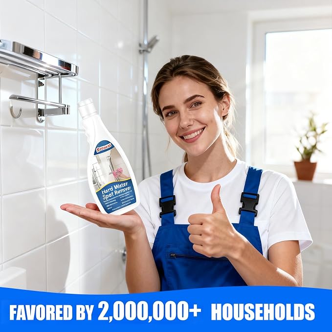Hard Water Stain Remover, Shower Glass & Shower Door, Toilet Bowl Cleaner - Image 2