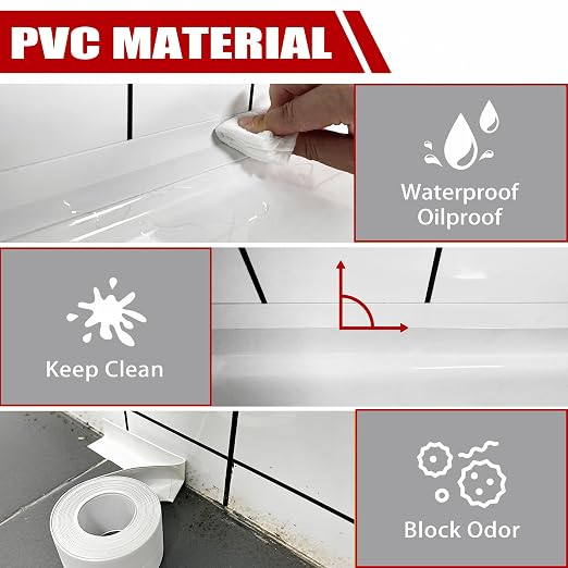 Caulk Strip Tape for Bath Kitchen, Used for Kitchen Sink Toilet Bathroom - Image 4
