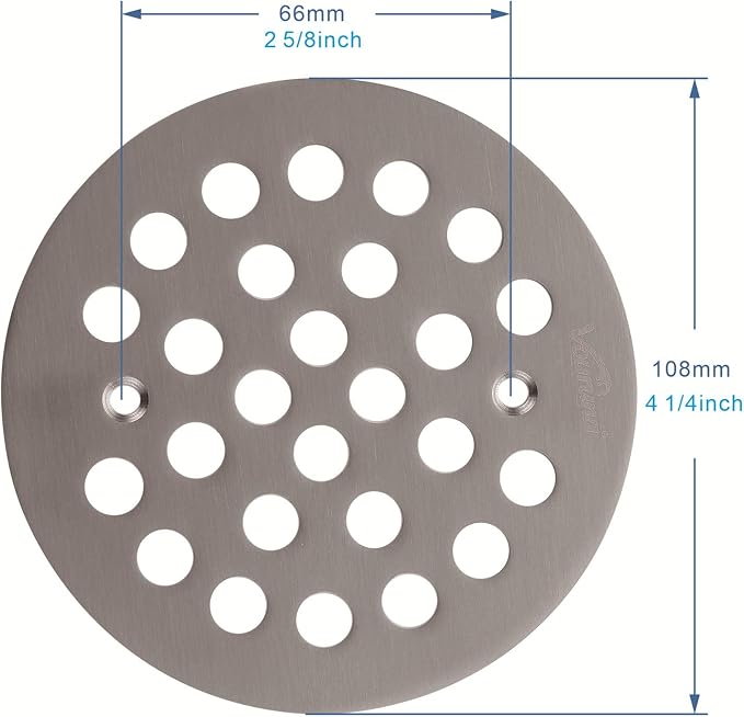 4-1/4Inch（108mm Screw-in Shower Strainer Drain Cover Replacement Floor Strainer - Image 2