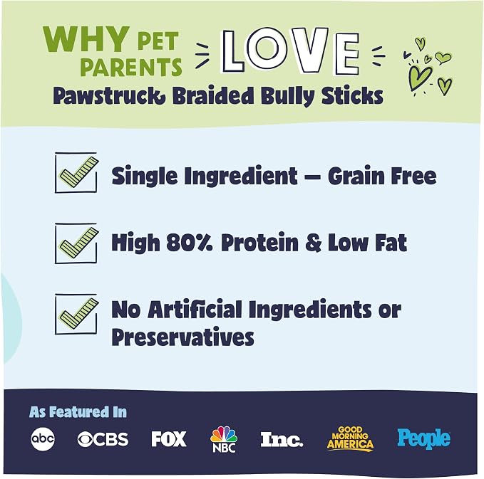Pawstruck Natural 7” Braided Bully Sticks - Image 3