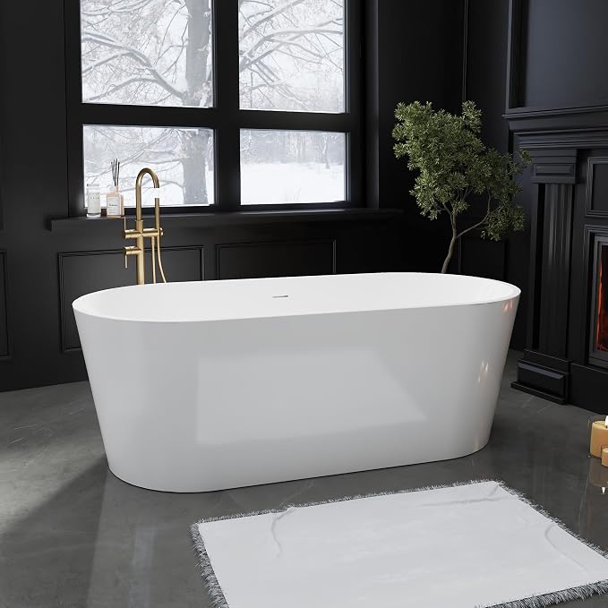 67" Acrylic Freestanding Bathtubs, Stand Alone Tub, Soaking Tubs - Image 5