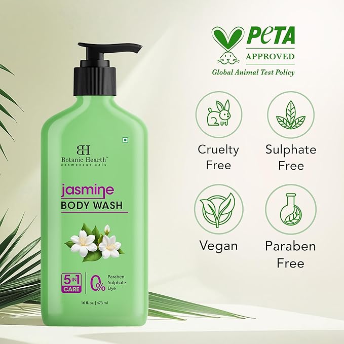 Botanic Hearth Jasmine Body Wash – Gentle 5-in-1 Cleansing Formula - Image 3