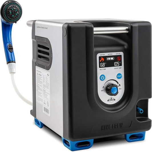 Hike Crew Portable Propane Water Heater & Shower Pump w/Built-in Battery | by HikeCrew