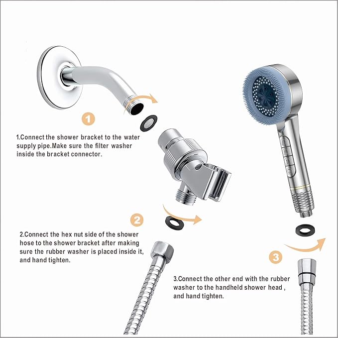 Filtered Shower Head with Handheld, High Pressure Shower Heads - Image 9