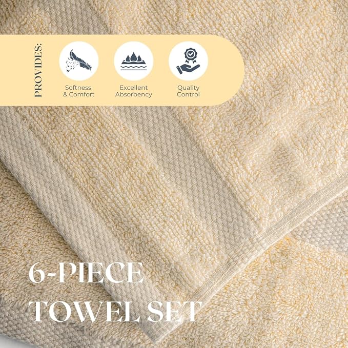Egyptian Cotton Bathroom Towel Set - Image 7