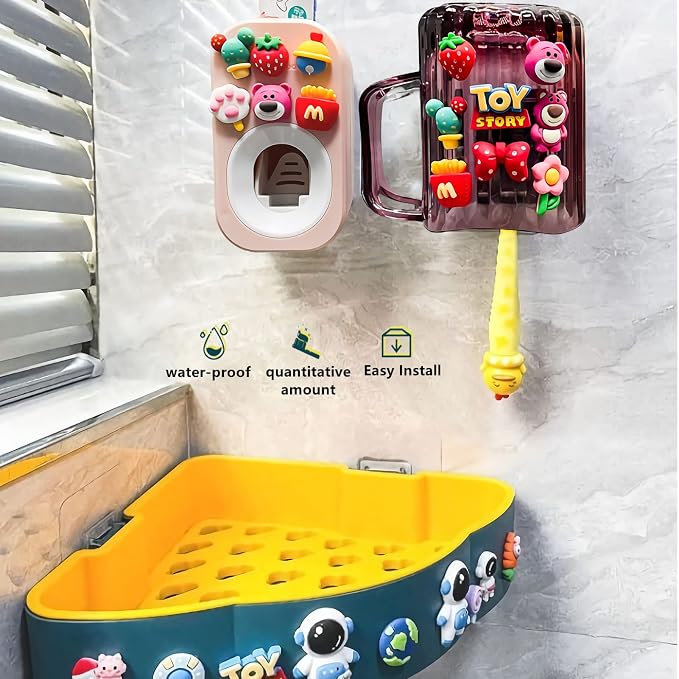 Automatic Toothpaste Dispenser & Toothpaste Holders and Wall Mounted Cup 3 - Image 7