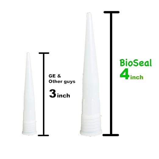 White BioSeal 100% Silicone Sealant Caulk Kitchen and Bath Grade, Waterproof - Image 4