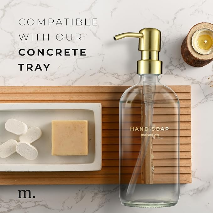 MaisoNovo Soap Dispenser 1-Piece Set | 16.9oz Clear Bottles - Image 7