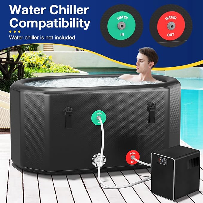 COSTWAY XL 129 Gal Oval Ice Bath Tub - Image 7