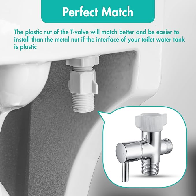 BARROCK Handheld Bidet Sprayer for Toilet, 2 Pack Stainless Steel Metal Made - Image 6