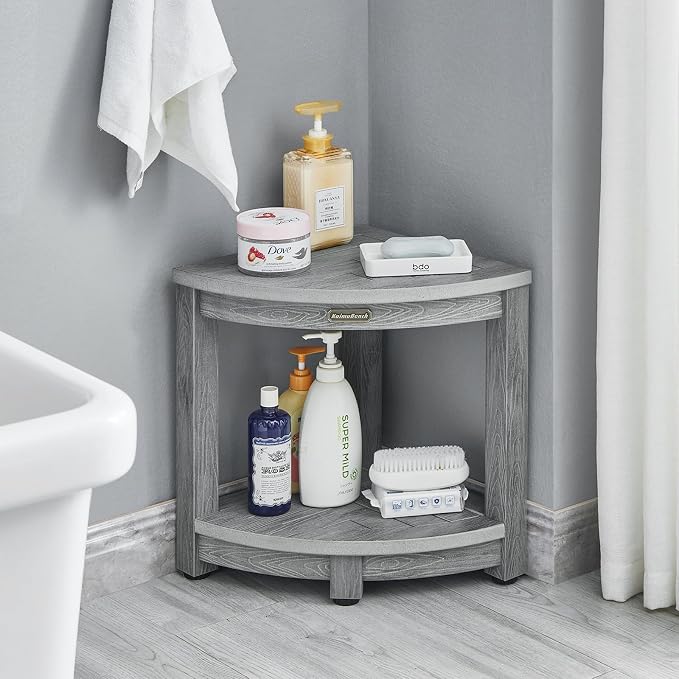 Waterproof Shower Bench for Inside Shower, Poly Lumber Shower Foot Seat - Image 2