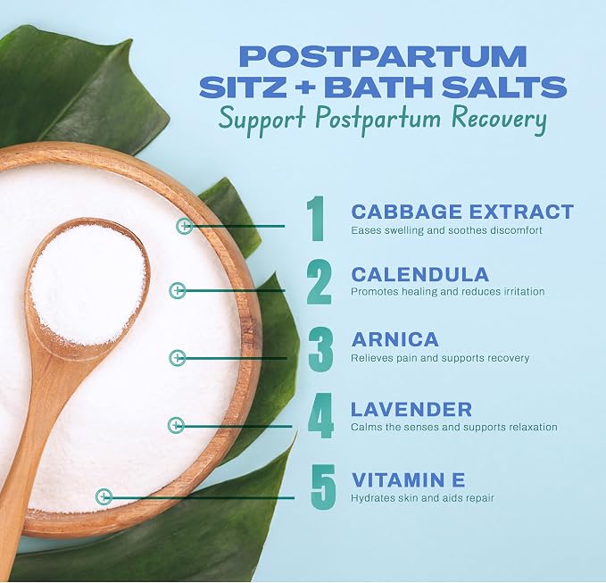 CaboCréme Postpartum Sitz + Bath Salts – 24oz – Postpartum Bath Soak - Image 2