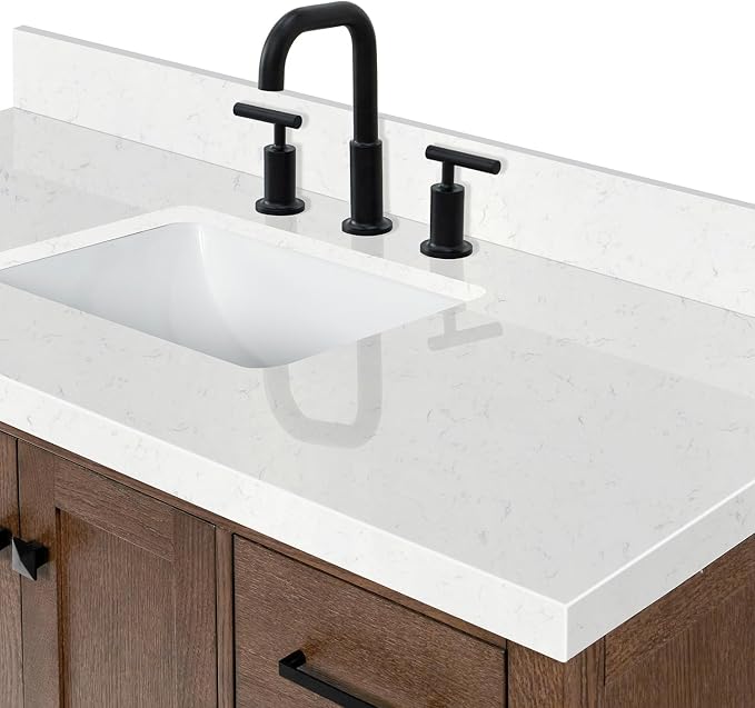 ARIEL Cambridge 54 Inch Single Rectangle Sink Bathroom Vanity - Image 12