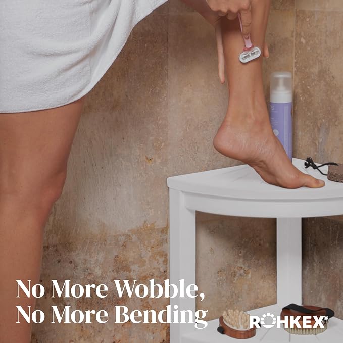 Waterproof Corner Shower Stool - Image 9