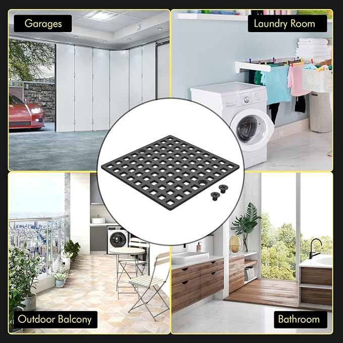 3-7/8" Matte Black Shower Drain Cover - Image 7