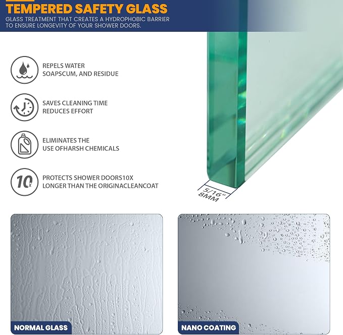 Glass Shower Panel, Simple Shower Door Panel - Image 5