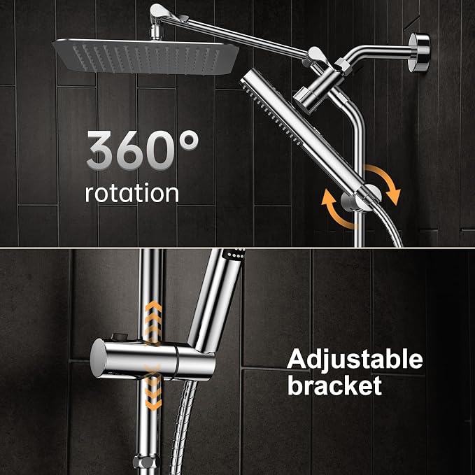 Veken 10'' All Metal Rain Shower Head - Image 3