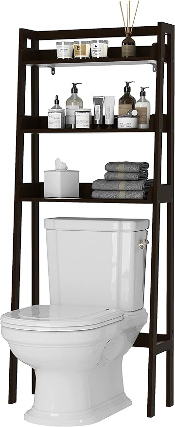 UTEX Over The Toilet Storage, 3-Tier Bathroom Shelves Over Toilet, Behind by UTEX