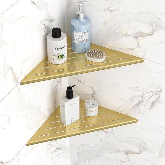 Corner Shower Shelves, 12” Recessed Tile Shower Shelf, 304 Stainless Steel by Qeke