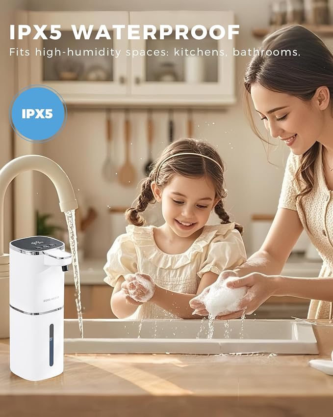 2 Pack Automatic Liquid Soap Dispenser, 12.8oz Rechargeable, Adjustable Liquid - Image 5