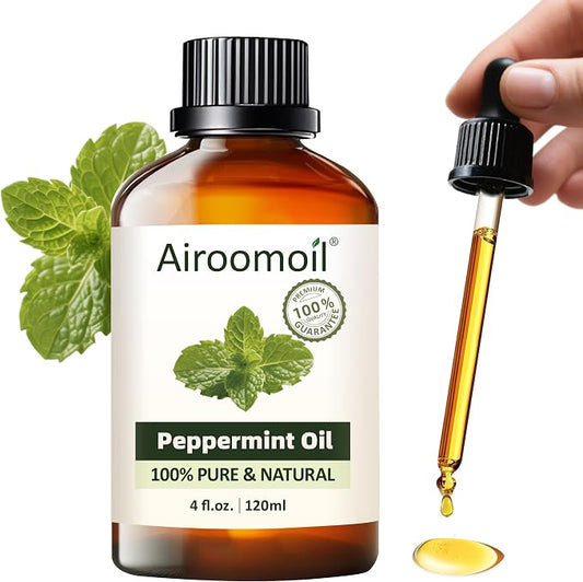Pure Peppermint Essential Oil, 100% Natural Peppermint Oil, Premium Grade by Airoomoil