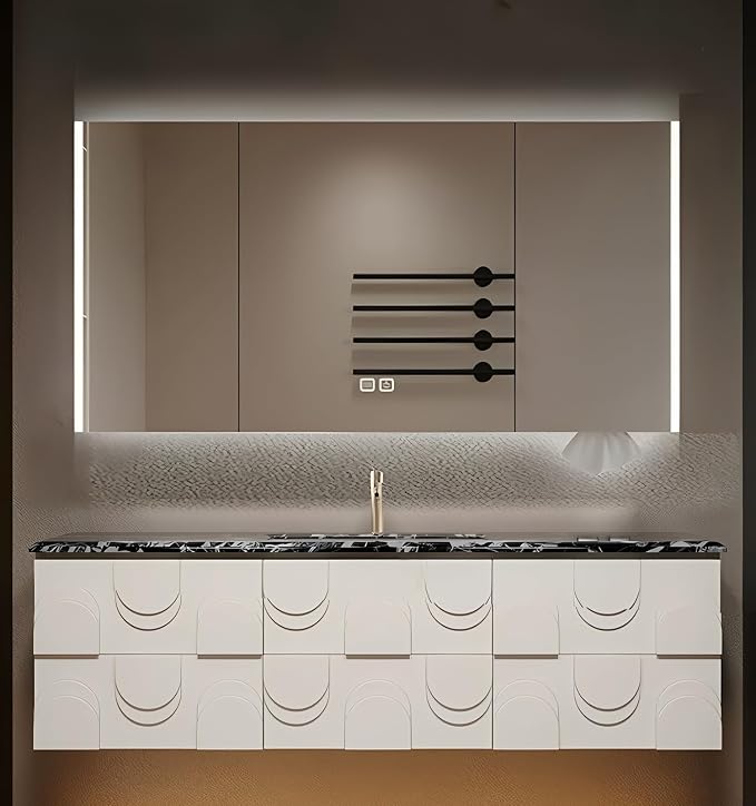 Floating Bathroom Vanity, Single Sink Vanity by LUTHXAY
