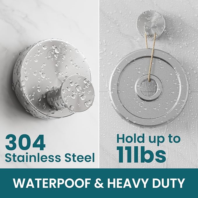 TAILI Stylish 304 Stainless Steel Bathroom Suction Hooks - Image 2